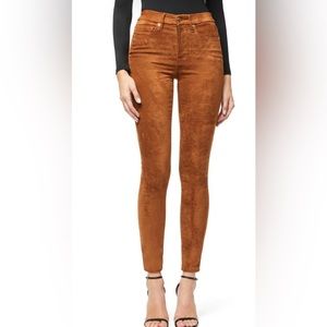 NWOT Good American Good Waist Faux Suede Pants